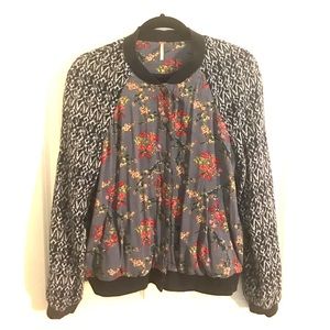 Free People floral bomber jacket