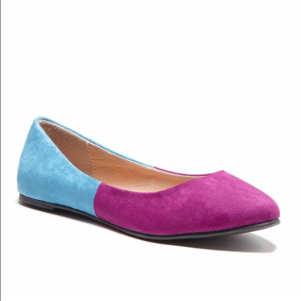 Color block flats