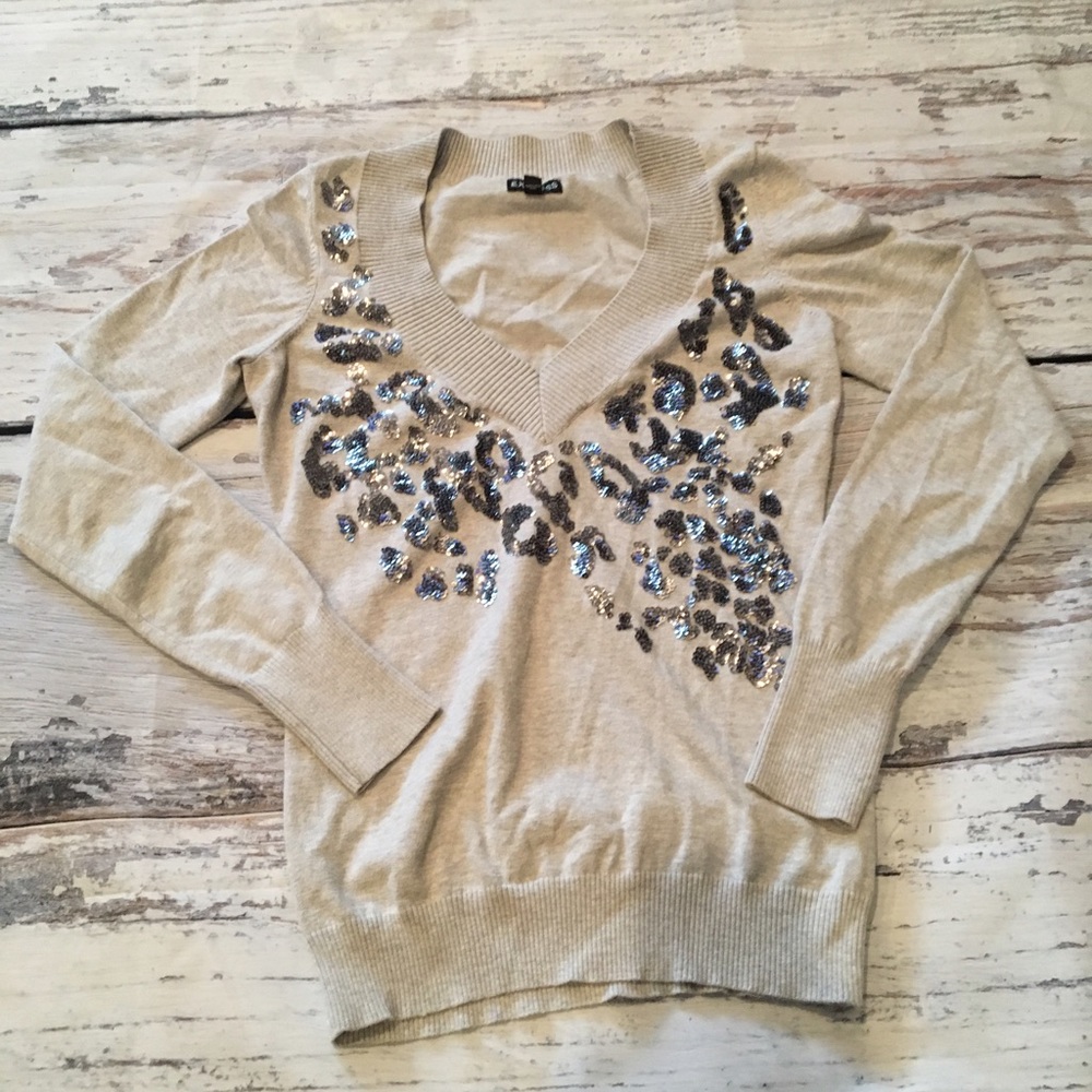 Express Sequin sweater size small