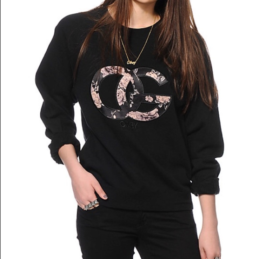 Obey Parker Black Crew Neck Sweatshirt