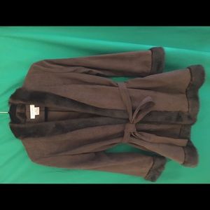 Nine West faux fur trimmed jacket