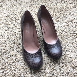 Franco Sarto Brown Leather Pumps 6.5 - Good used