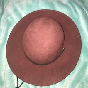 Brixton burgundy hat from urban outfitters