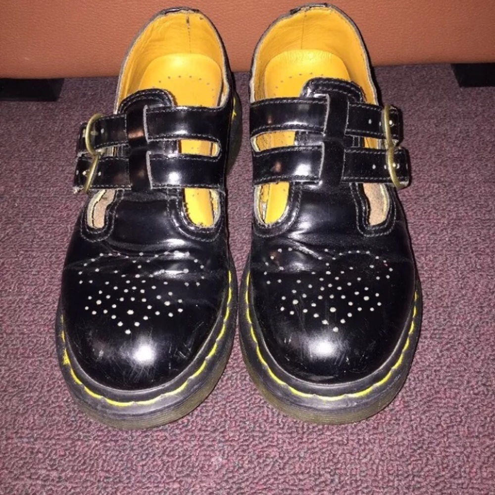 Black Doc Martens Mary Janes. Size 6.