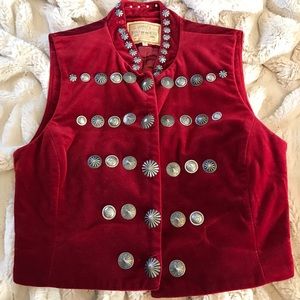 Double D Ranchwear Red Velvet Vest