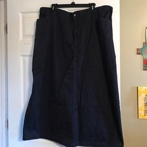 Mid calf navy skirt with pockets