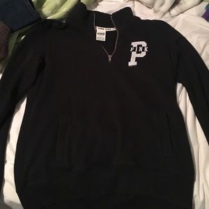 VS Pink Black Quarter Zip