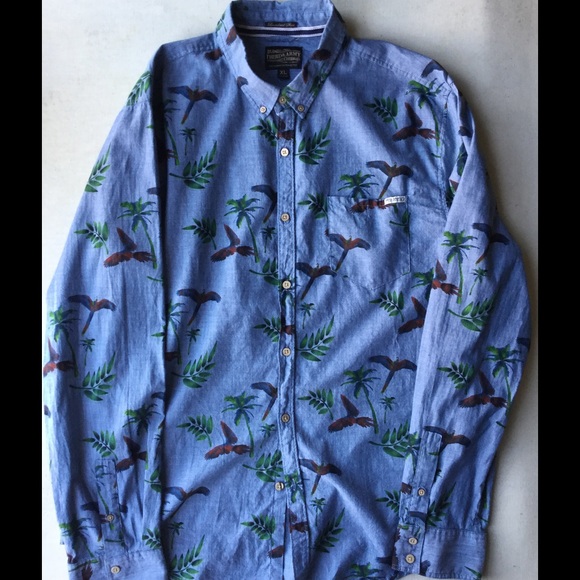 Wild Bird Men's Dress shirt Slim Fit XL - Picture 3 of 6