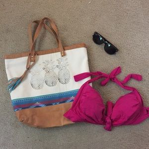 Leather Handmade Pineapple Tote