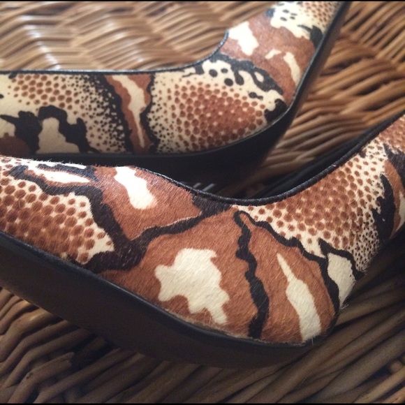 Aldo Leopard Print Calf-Fur Heels - Picture 2 of 8