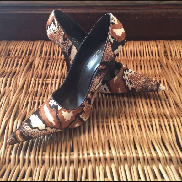 Aldo Leopard Print Calf-Fur Heels - Picture 3 of 8