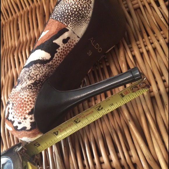 Aldo Leopard Print Calf-Fur Heels - Picture 4 of 8