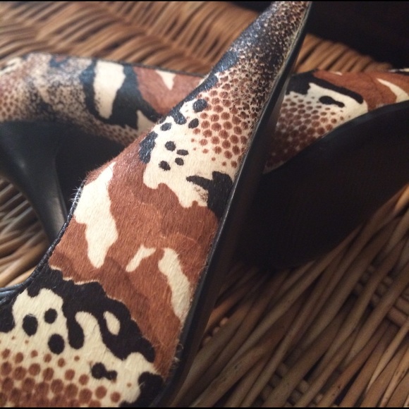 Aldo Leopard Print Calf-Fur Heels - Picture 5 of 8