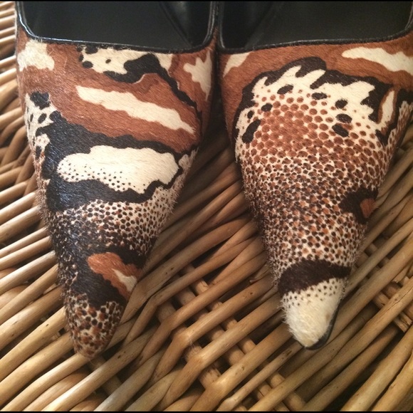 Aldo Leopard Print Calf-Fur Heels - Picture 6 of 8