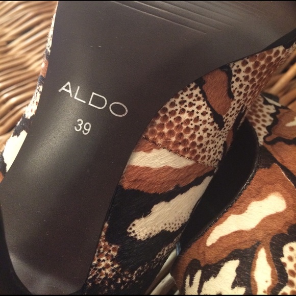 Aldo Leopard Print Calf-Fur Heels - Picture 8 of 8