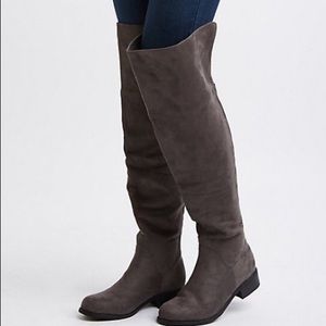 Zipper-trim Over-the-Knee-High Boots
