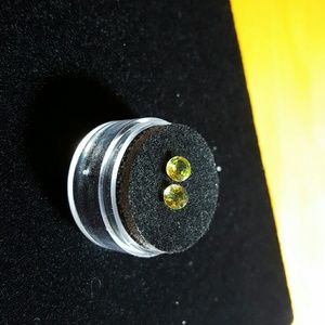 Natural Round Cut Match Pair Peridot Stunning!
