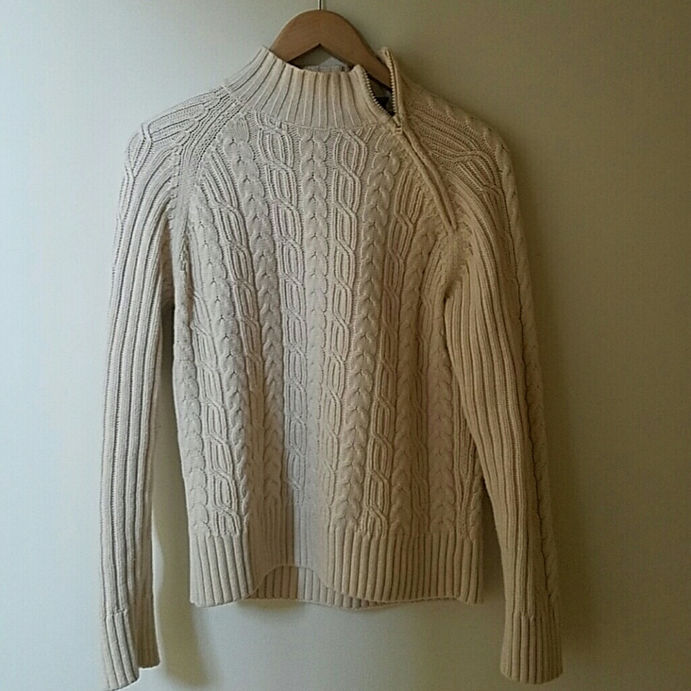 Cable- knit sweater
