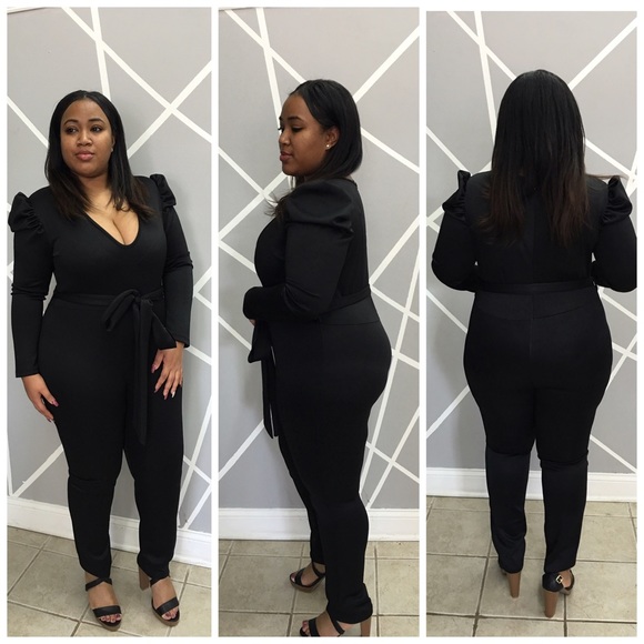 Pants - Plus size black jumpsuit
