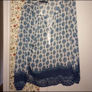 Sheer long sleeve top