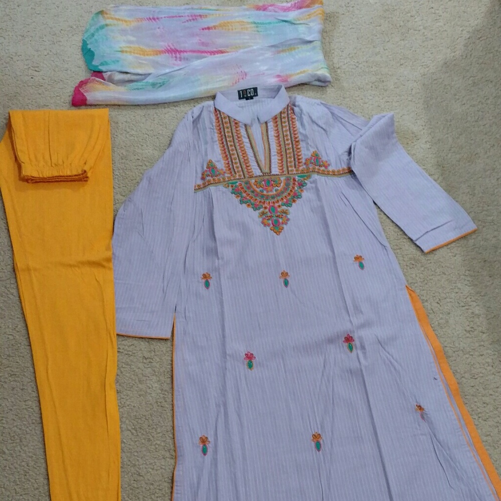 Indian hand embroidered 3 piece suit
