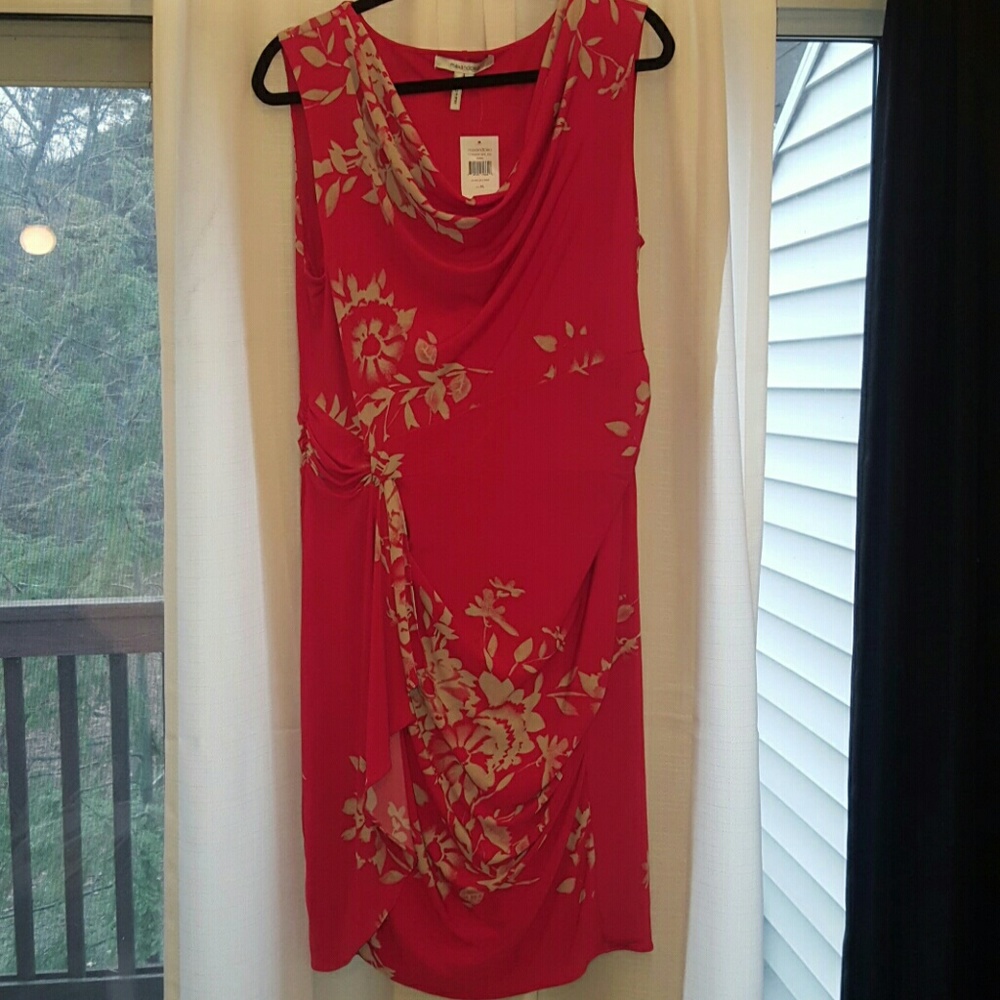 Stretch Jersey Draped Printed Dress