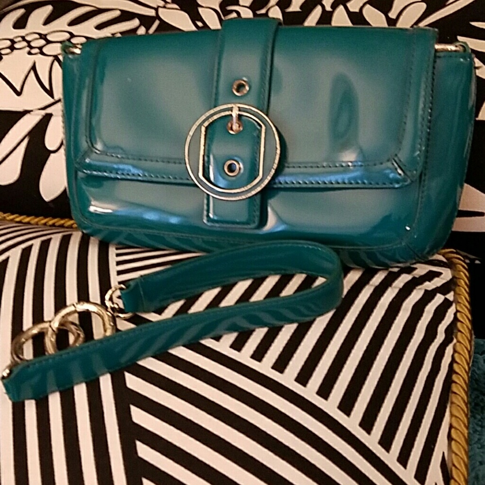 Ann Taylor bag in green with gold