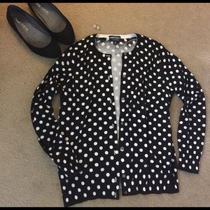 Polka Dot Lands End Cardigan