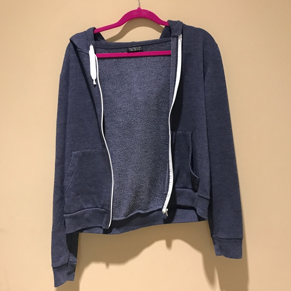 Top Shop Blue Zip Up