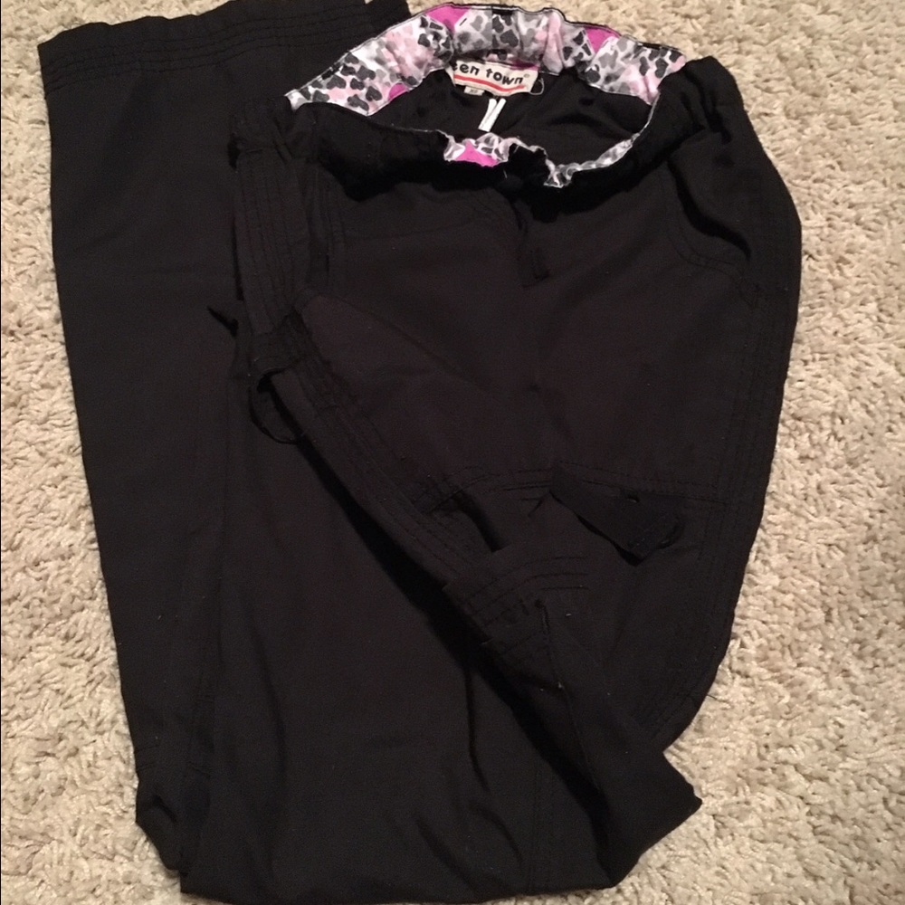 Black scrub pants size XS