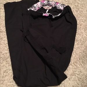 Black scrub pants size XS
