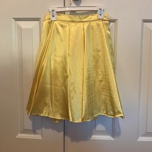 Yellow and White striped skirt