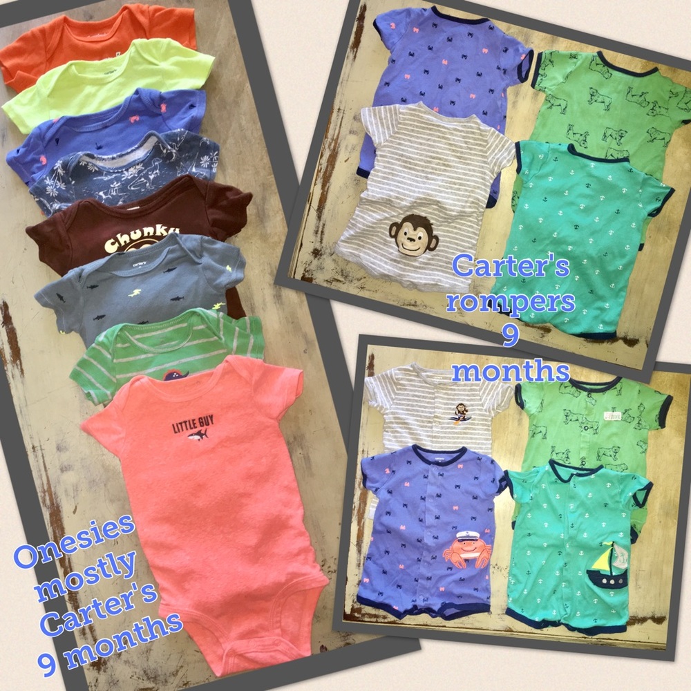 9M Mostly Carter's 12 Piece Baby Boy Lot
