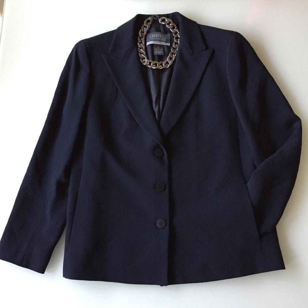 LAFAYETTE 148 New York Petite blue blazer - Picture 2 of 8
