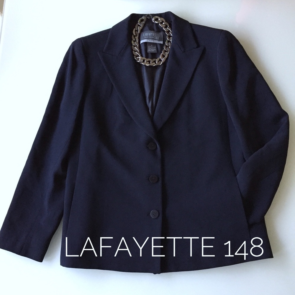 LAFAYETTE 148 New York Petite blue blazer - Picture 1 of 8