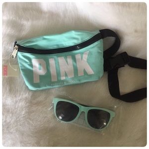 NWT VS Pink Spring Break Fanny Pack/Sunglasses Set