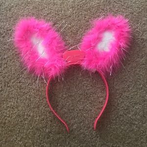 Pink Fluffy Light Up Bunny Ears