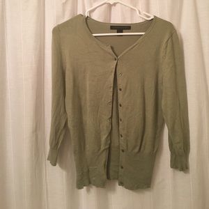 Light green 3/4 sleeve cardigan