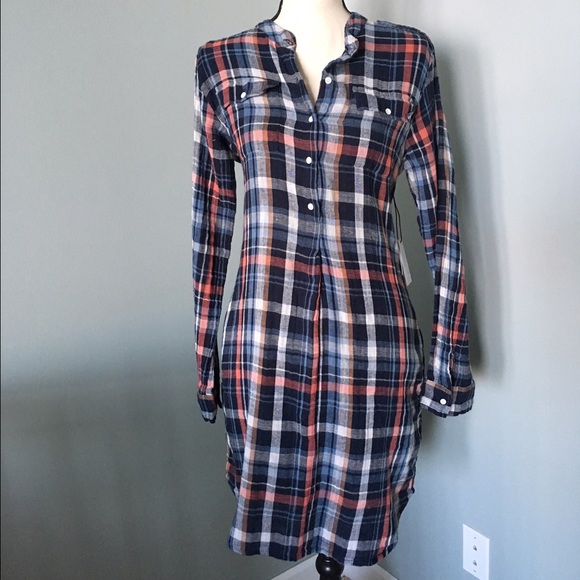 Velvet Graham Spenser NWT flannel shirt dress - Picture 2 of 4