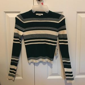 Cropped striped sweater