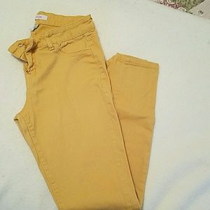 Refuge mustard skinny jeans