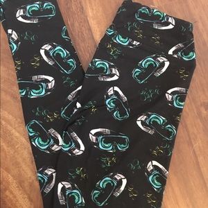 Lularoe OS leggings with snorkeling gear NEW