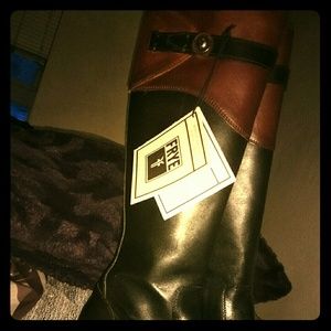 Molly Button Frye Tall two tone leather boots