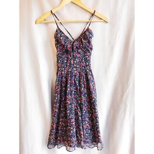 Flirty Floral Open Back Backless Summer Dress