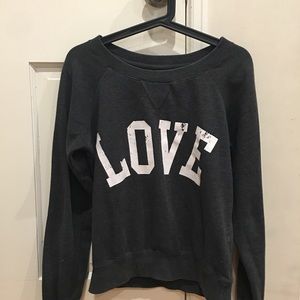 gray LOVE sweater