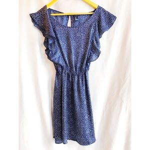 Flutter Sleeve Floral Print Dress