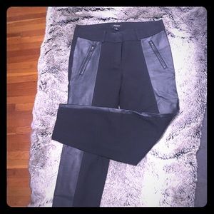 Leather detail Ann Taylor pants