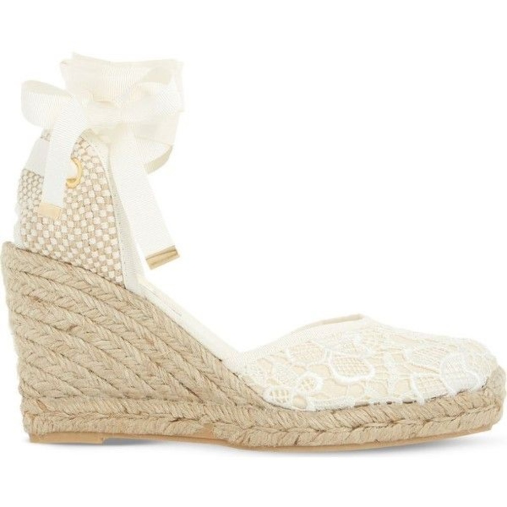 ALDO CROCHET TOE LACE UP WEDGES