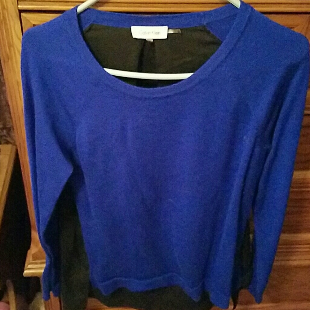 Calvin Klein sheer back sweater