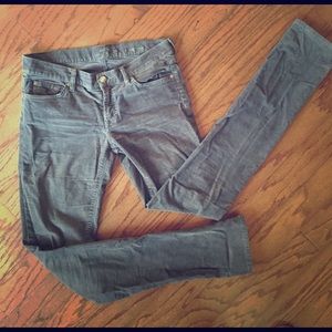 7 for all mankind Roxanne 28 gray grey cords